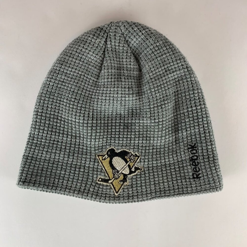 Pittsburgh Penguins NHL Gray Reebok Knit Beanie Cap
